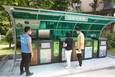 華展貓先生，湖北武漢智能垃圾分類項目，智能垃圾房廠家，垃圾分類亭