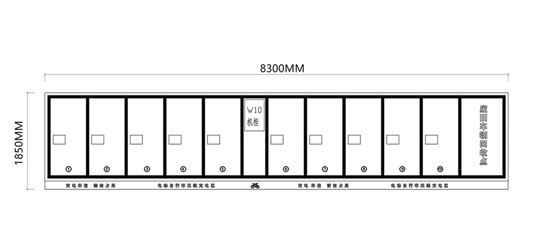 無(wú)線充電樁，一拖十，電動(dòng)自行車充電樁，電動(dòng)兩輪車無(wú)線充電