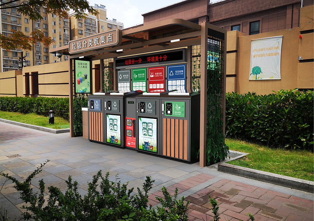 貓先生智能垃圾分類房，定時(shí)定點(diǎn)垃圾收集站 ，垃圾房生產(chǎn)廠家